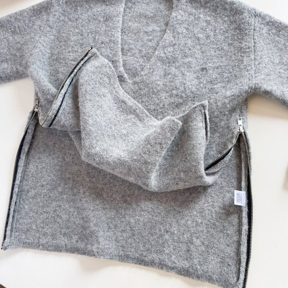 • Michelle Mason Alpaca Merino Wool Zip Sweater • - Picture 7 of 14